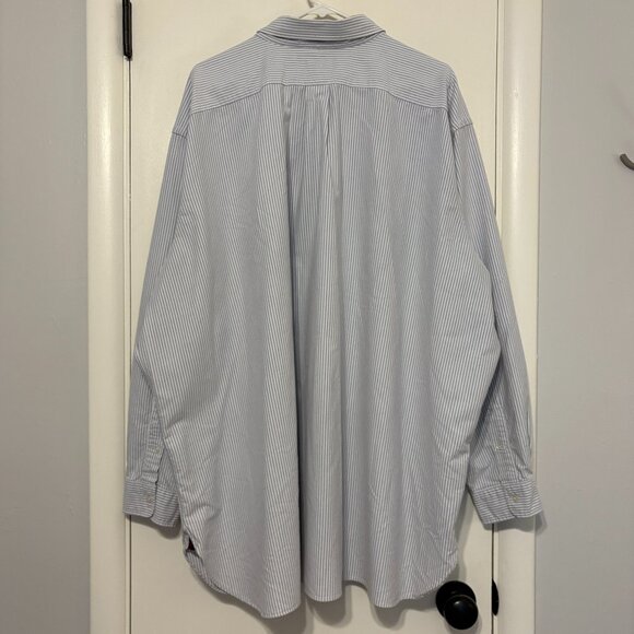 Ralph Lauren Polo Mens L/S Classic Blue Stripe Button-Down Oxford Shirt 4XB Pony - Picture 5 of 10